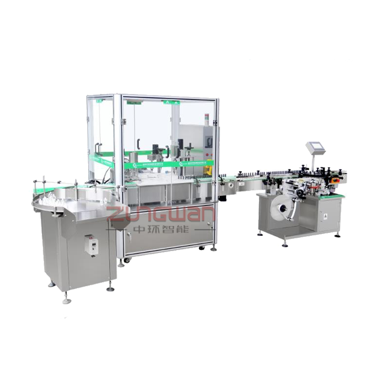 ZHX-ZJY全自動指甲油灌裝旋蓋貼標(biāo)生產(chǎn)線