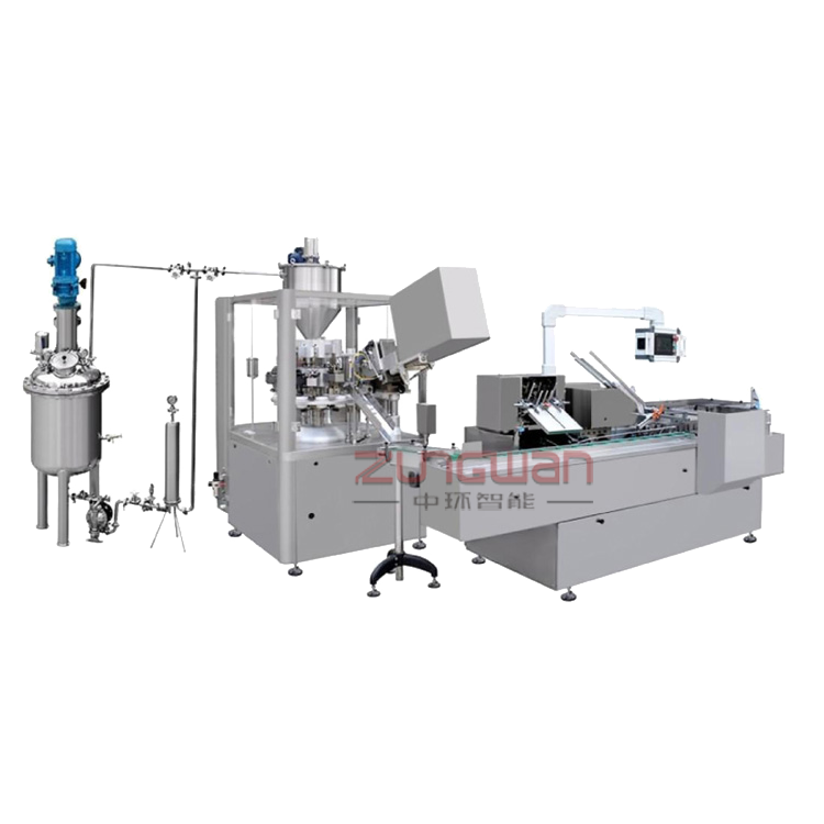 ZHYG-6070Y牙膏高速全自動灌裝封尾包裝線