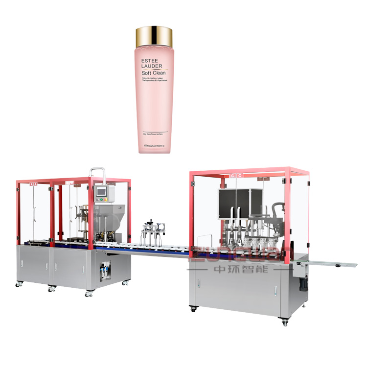 安徽省彩妝粉水液體灌裝機(jī)，品質(zhì)售后無(wú)憂(yōu)水乳膏霜灌裝旋蓋機(jī)