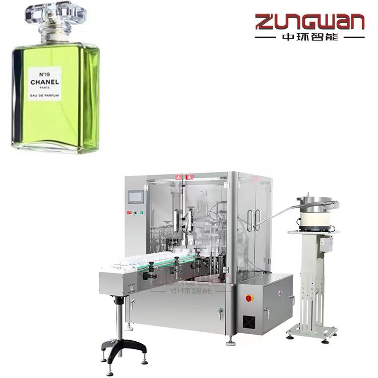 香水灌裝機(jī)天津廠家，香蜜伺服旋蓋機(jī)，香霧灌裝旋蓋生產(chǎn)線